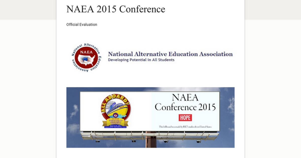 NAEA 2015 Conference