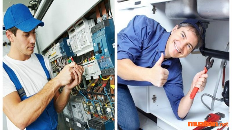  Công việc chính của thợ điện nước là khắc phục các sự cố liên quan điện, nước