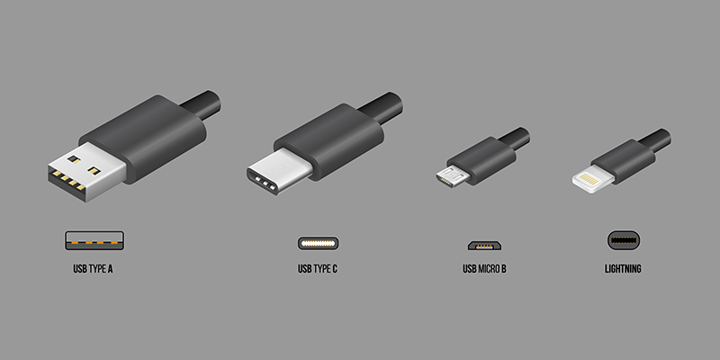 Different types of USB Connectors 