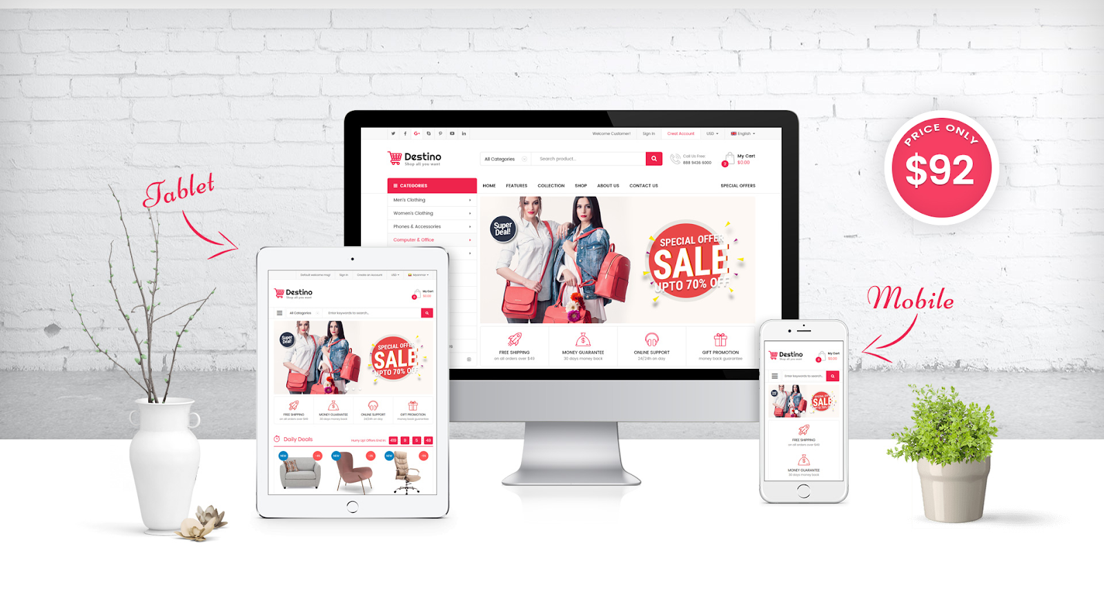 Magento marketplace theme Destino