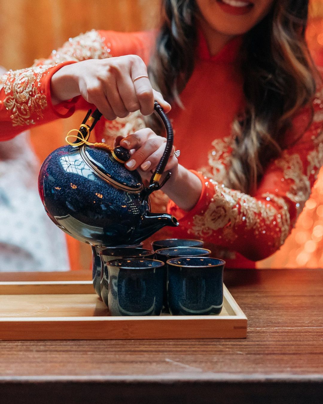 Chinese tea as part of wedding traditions.