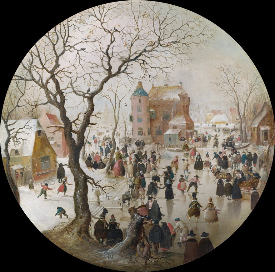 A Winter Scene with Skaters near a Castle-Hendrick Avercamp, 1608-9.jpeg