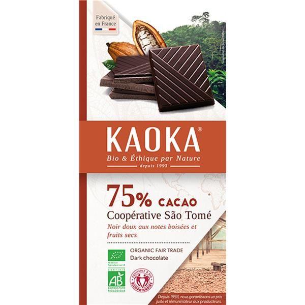 Chocolate Preto 75% Cacau Bio Fair Trade São Tomé