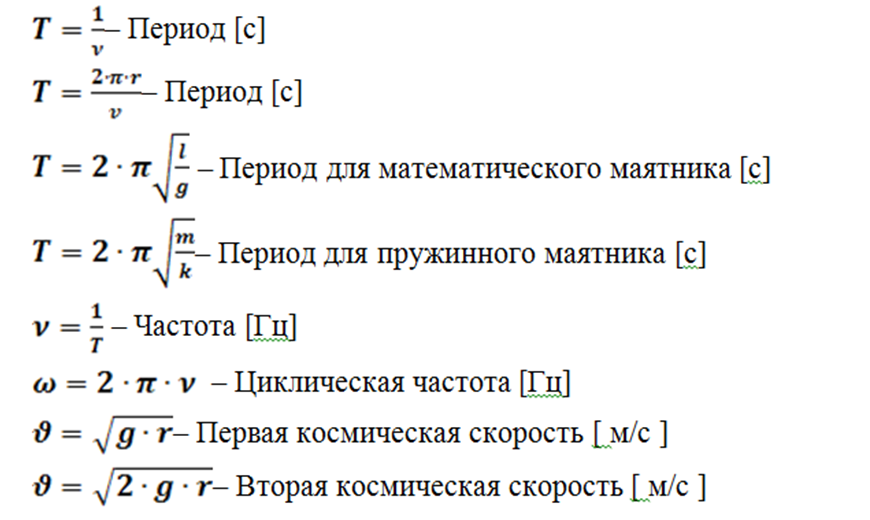 Физика 7 класс формулы и обозначение букв