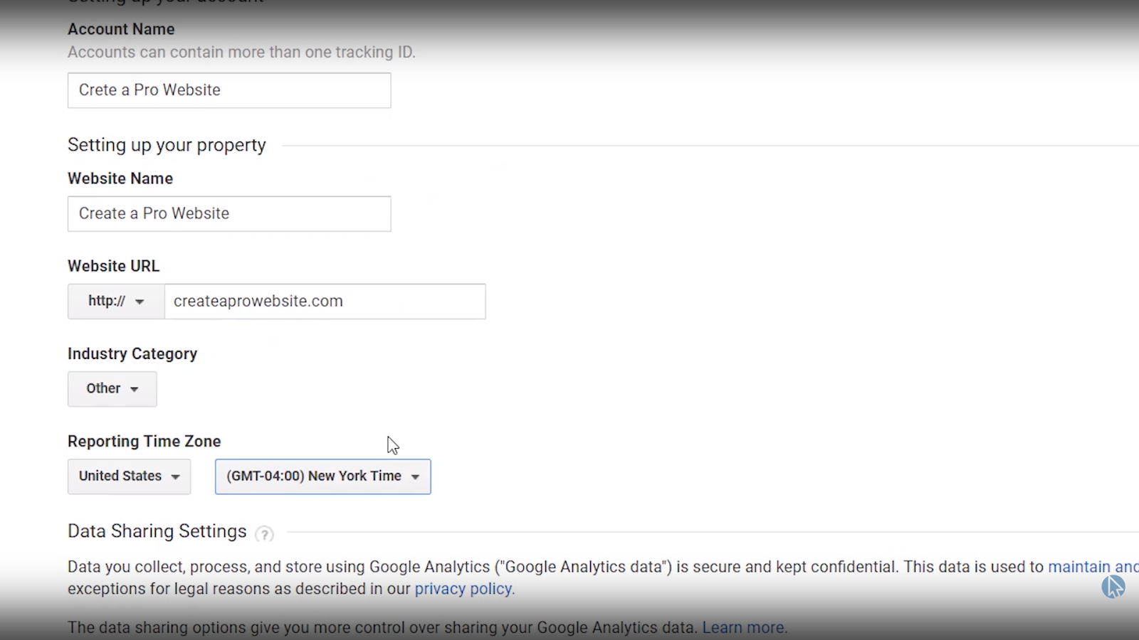 google analytics wordpress settings