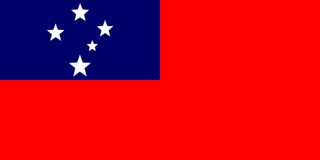 Bandera, Signo, Oceanía, Samoa