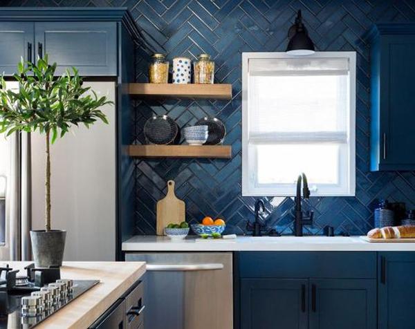 20 Desain Dapur Berwarna Biru Yang Sejuk Dan Menenangkan - sisiruang