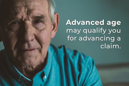 Advanced age may qualify you for advancing a VA claim