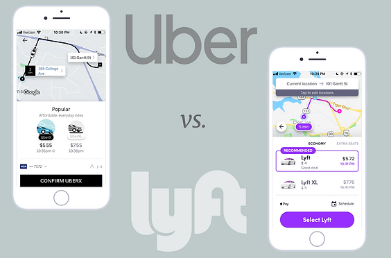 Uber vs lyft - User Experience and App Design
