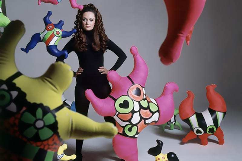 Niki de Saint Phalle with her Nana sculptures In the 1960s