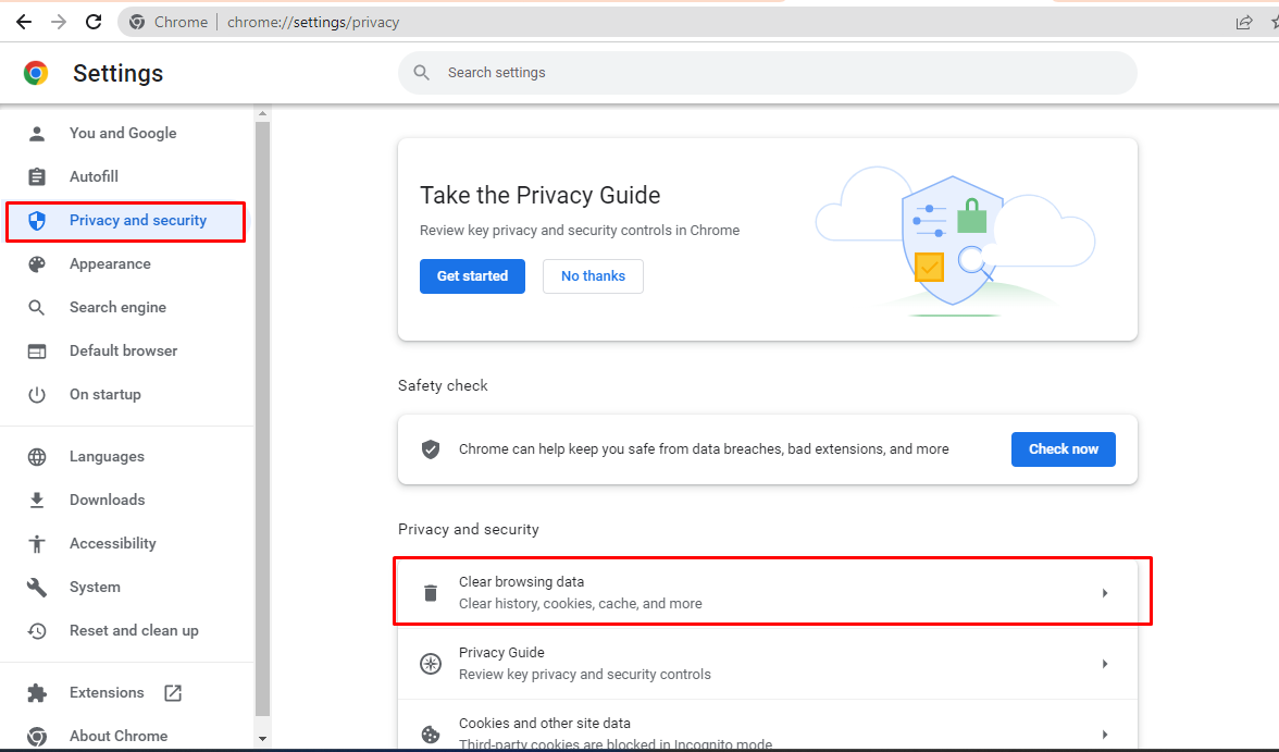 Browser Privacy and setting