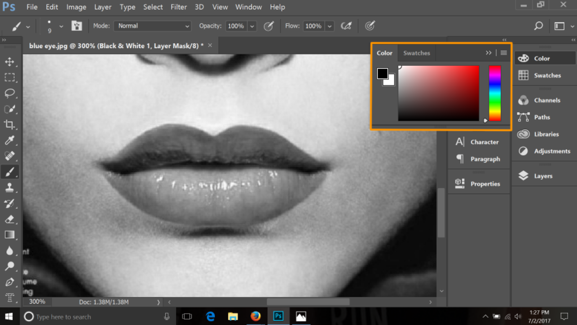 Photoshop Tutorial How To Add Color To The Key Parts Of A Black And 