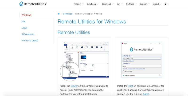 Remote Utilities for Windows 