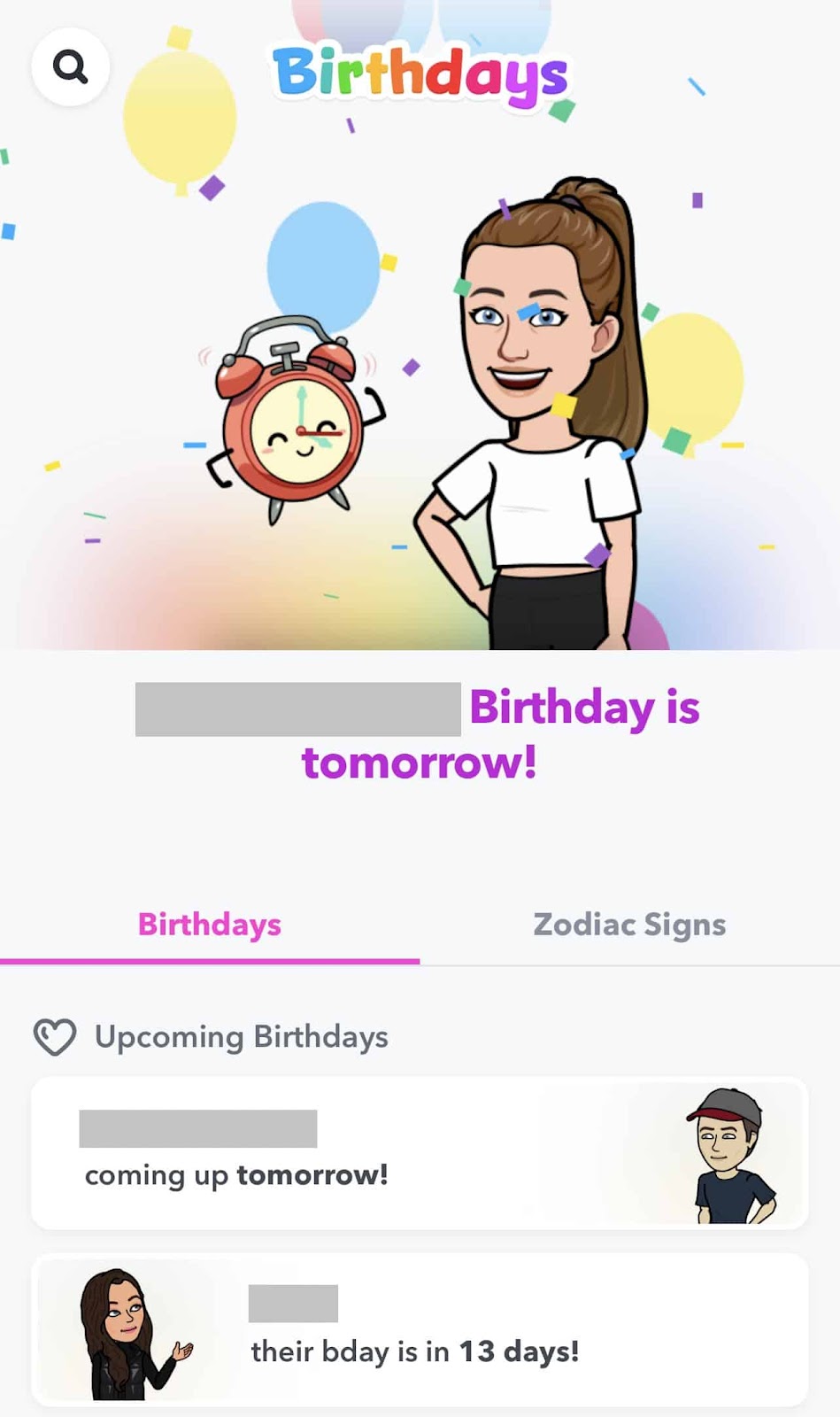 How to view upcoming birthdays on snapchat using Android devices.