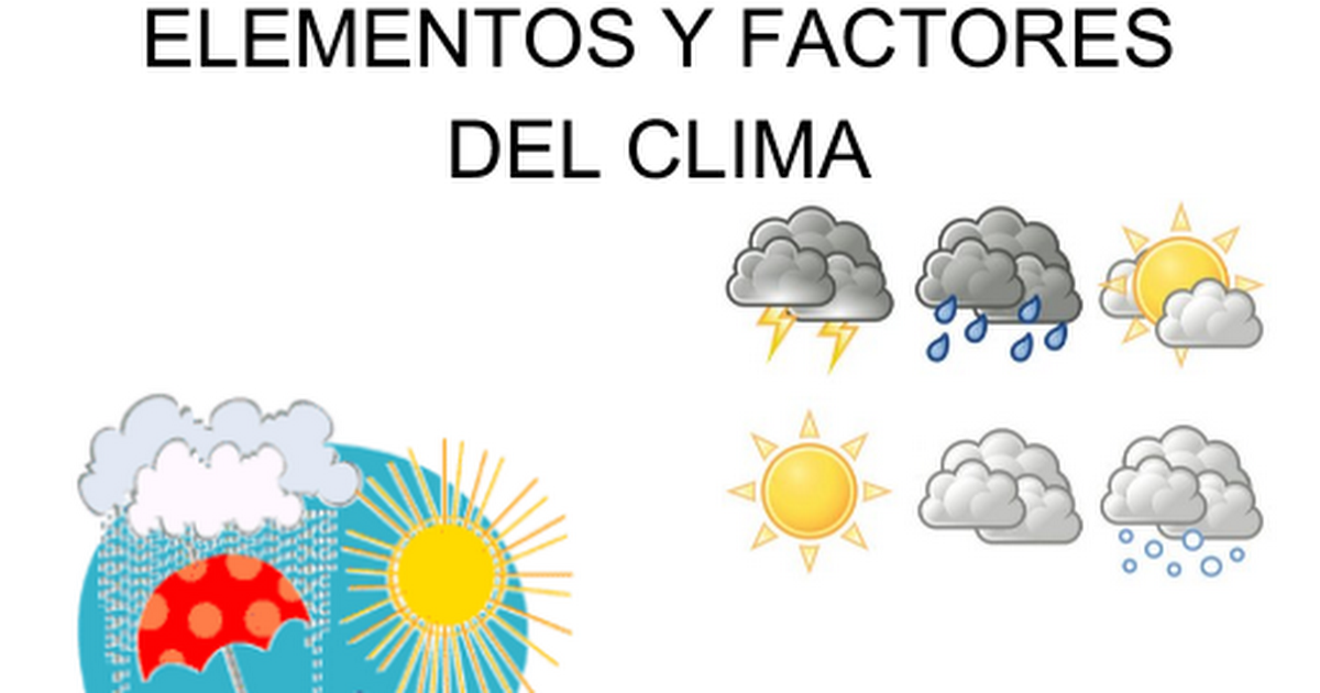 ELEMENTOS Y FACTORES DEL CLIMA - Google Slides
