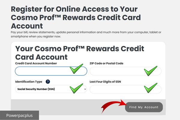 the way to register for a cosmoprof account