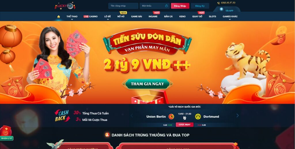 Lucky88 là đơn vị phát hành game cá cược online hàng đầu Việt Nam
