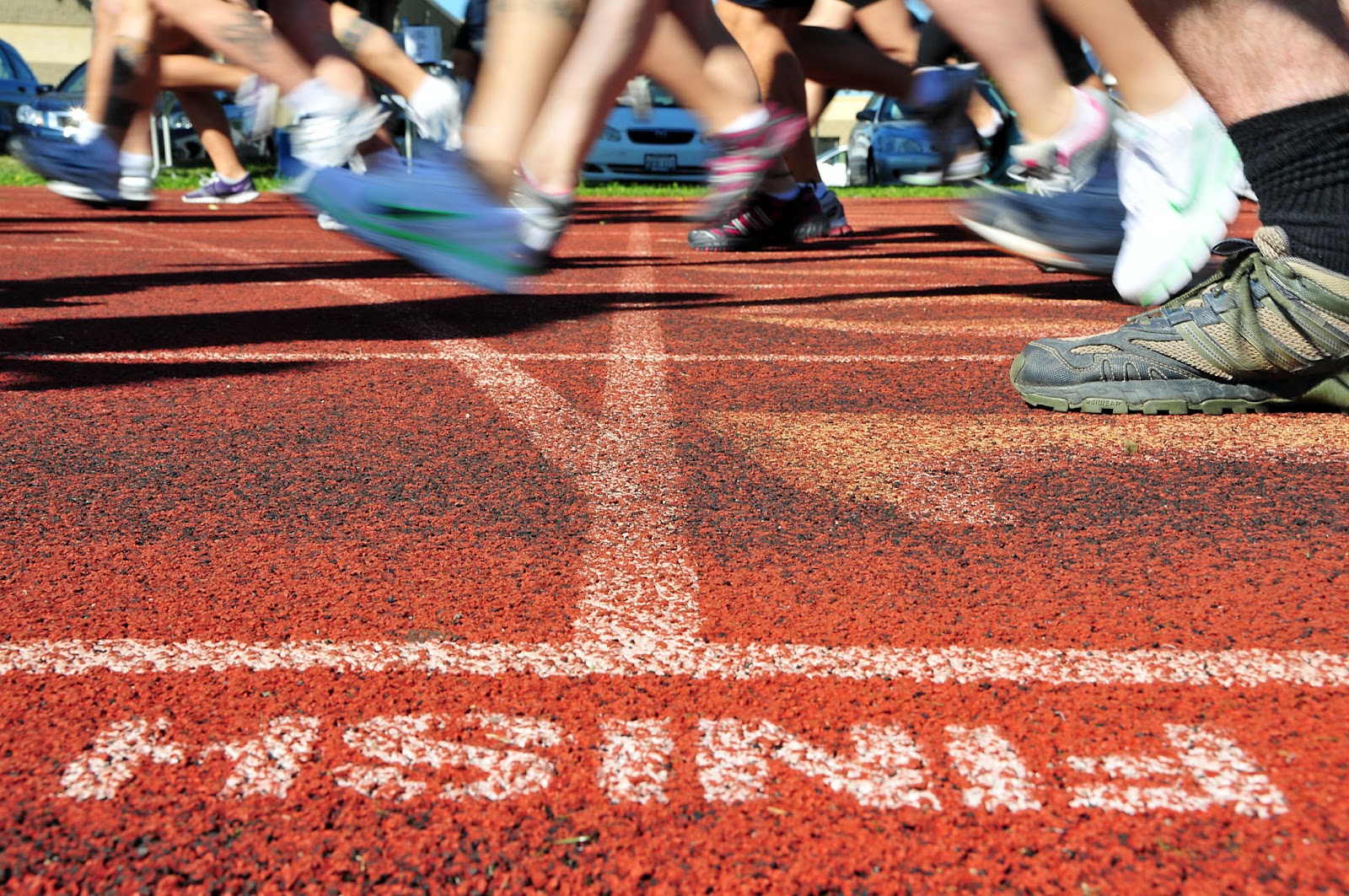 finish line in 5K run