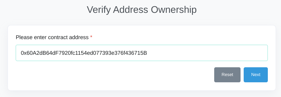 Paste contract address on ether scan to add logo and verify ownership