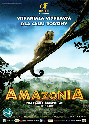 Przód ulotki filmu 'Amazonia. Przygody małpki Sai'