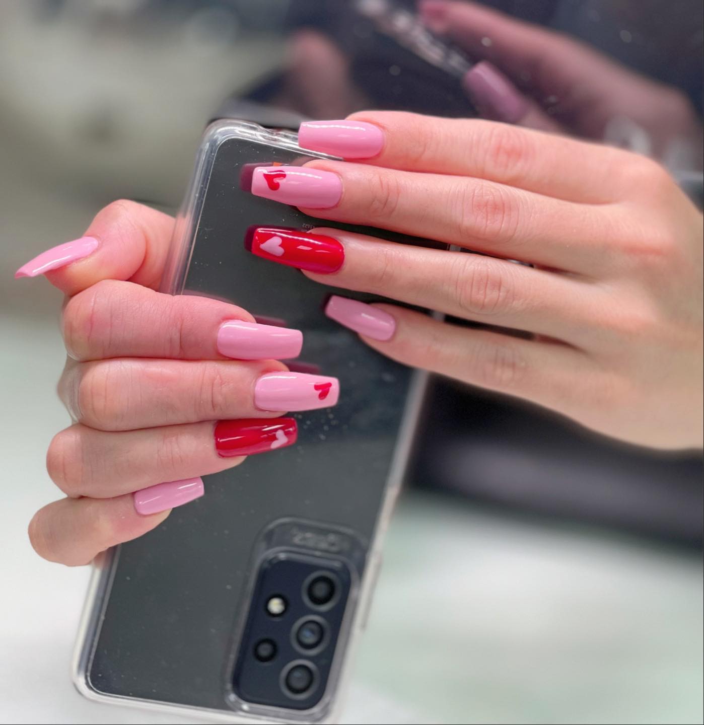 Pink Valentine Nail Designs