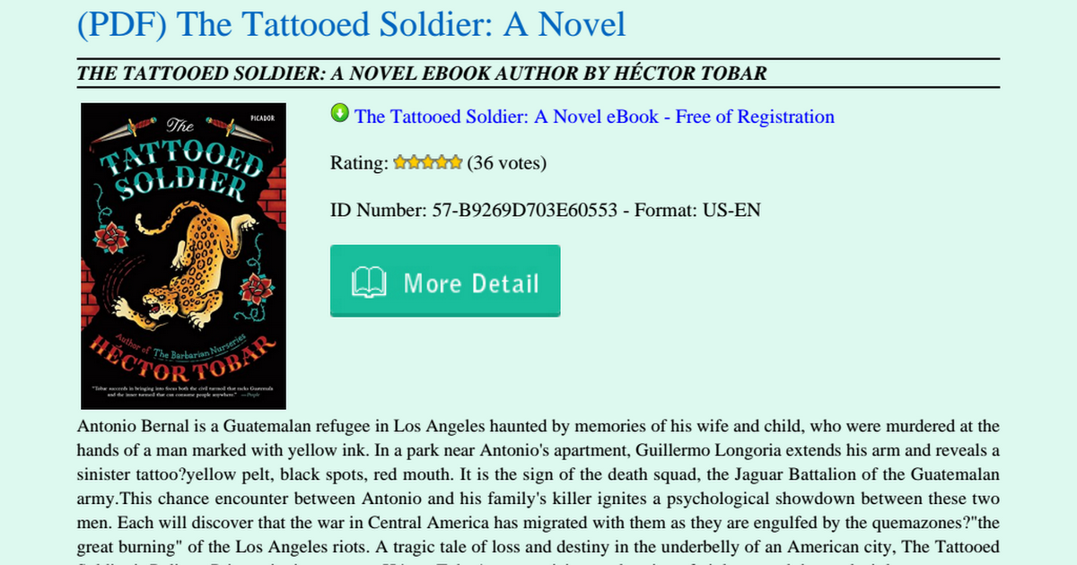 the tattooed soldier pdf