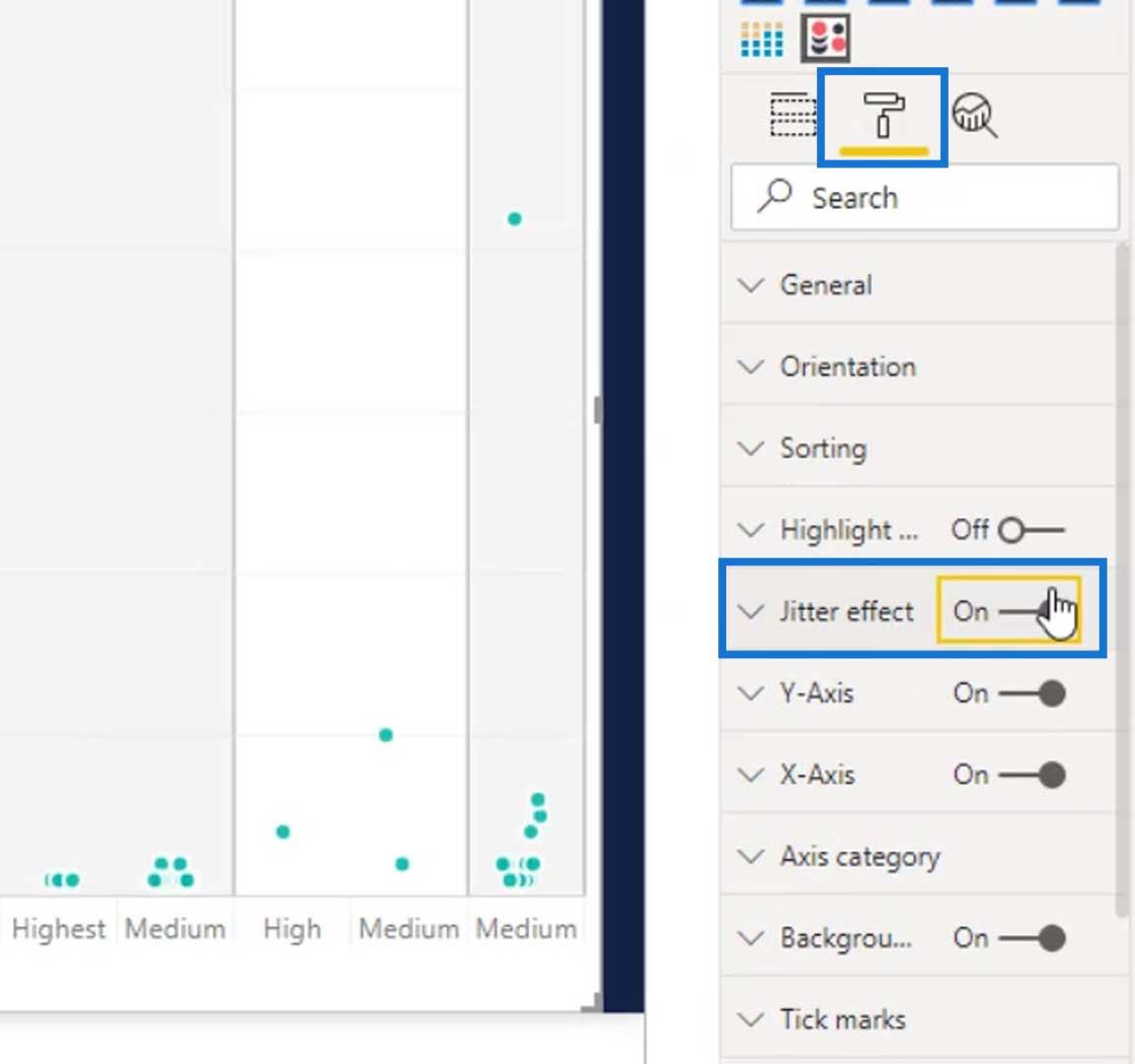 Jitter effect for Dot Plot Graphs In Power BI