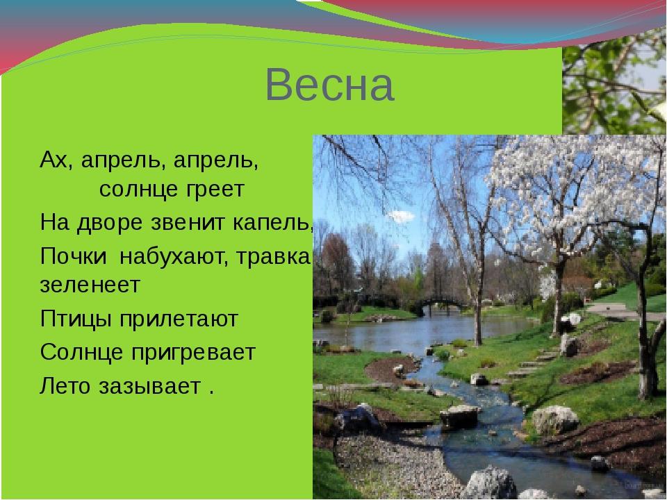 Стихи про весну для детей 1 класса