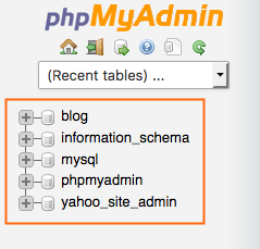 Screenshot of phpMyAdmin