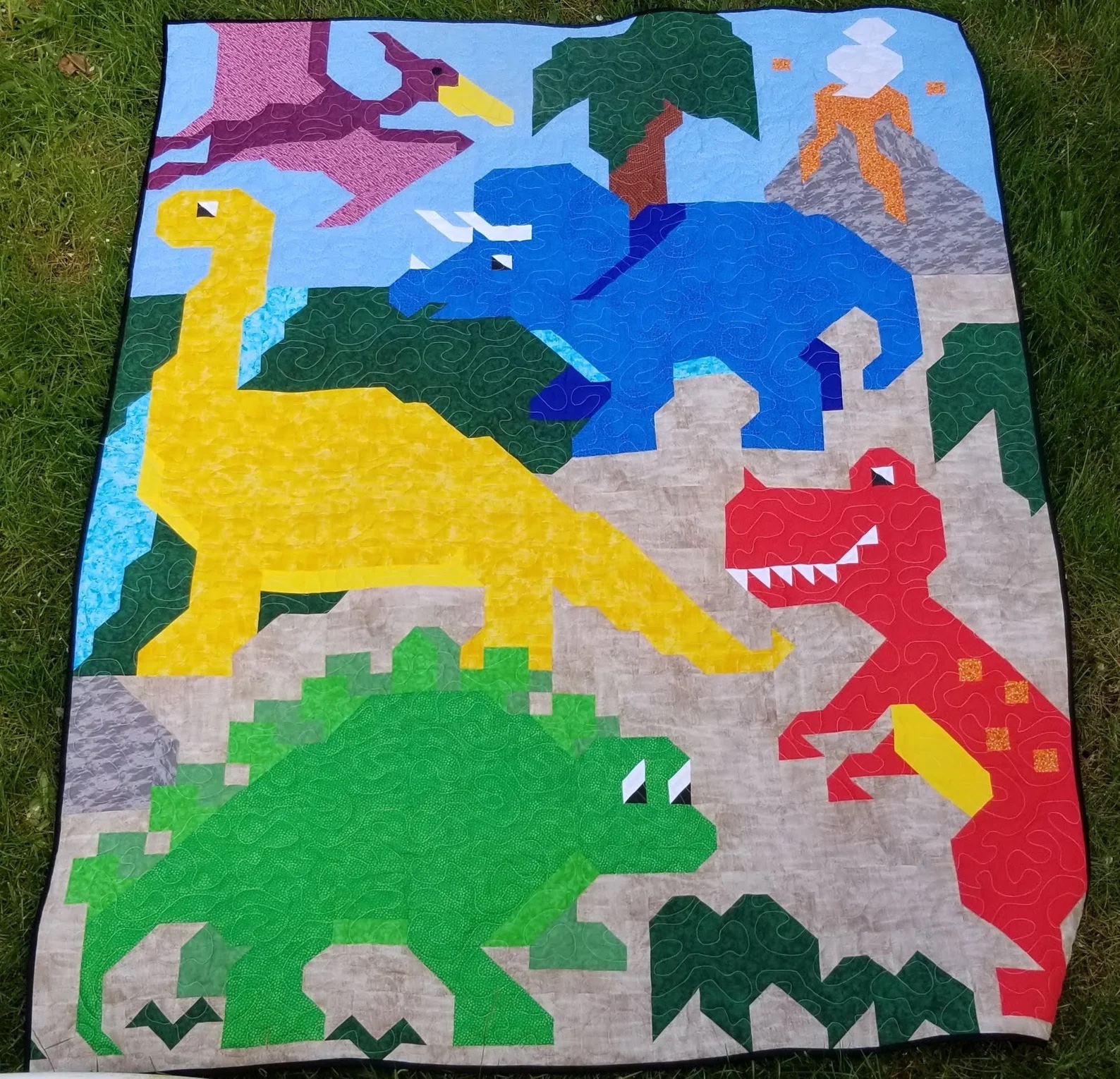 dino friends dinosaur quilt pattern