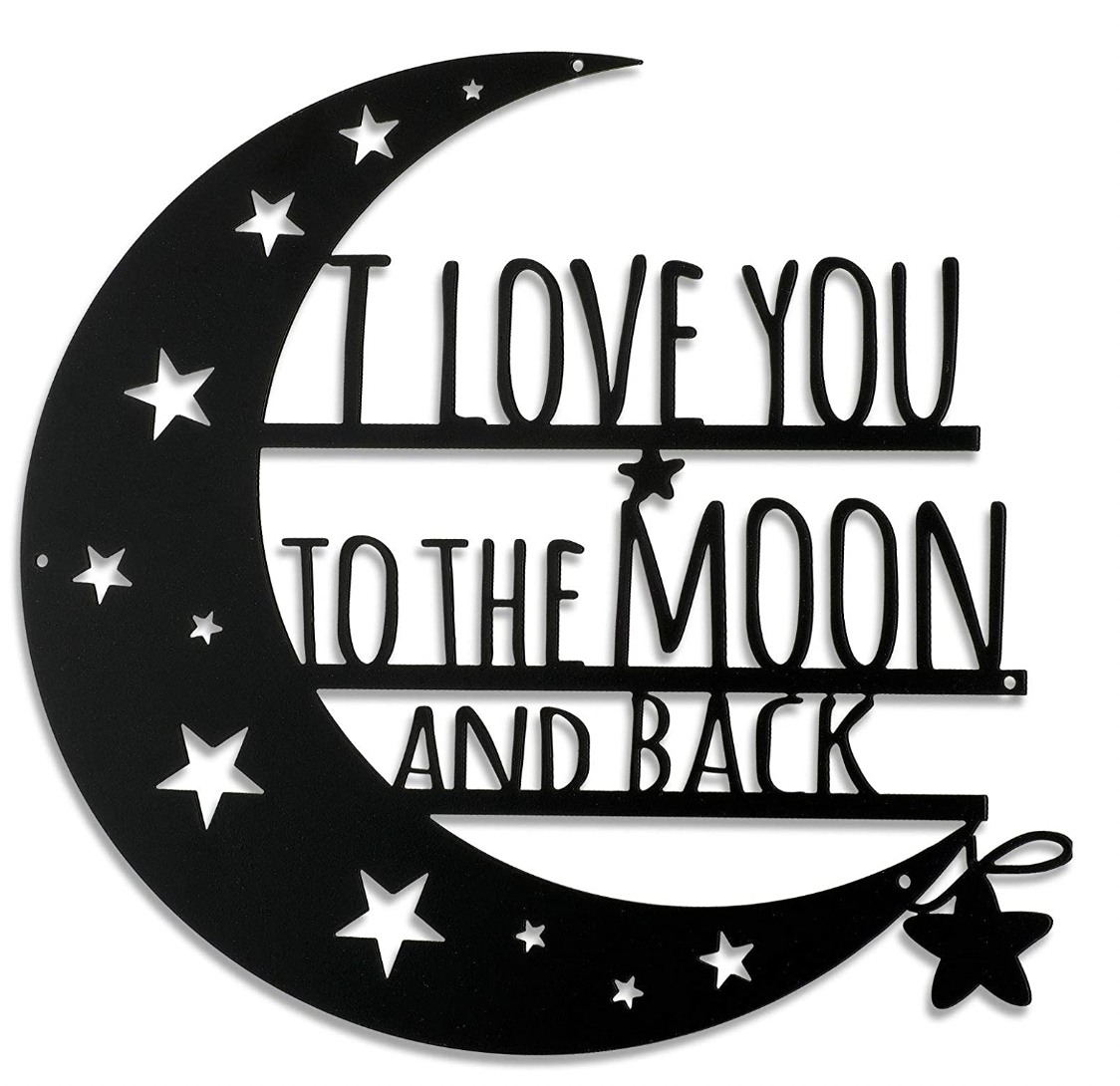 I love you to the moon and back nursery sign 