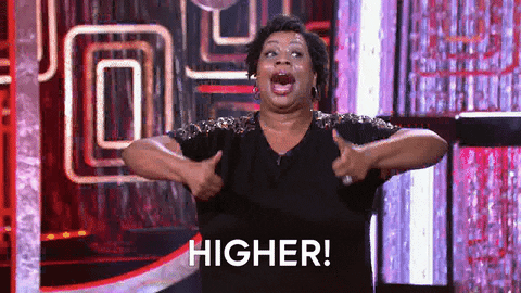 a woman describing exclaiming "higher" as affiliate marketing offers higher ROIs