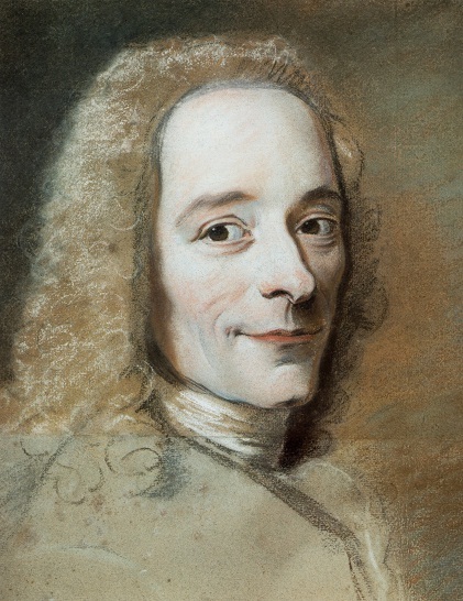 Pastel portrait of Voltaire by Maurice Quentin de La Tour