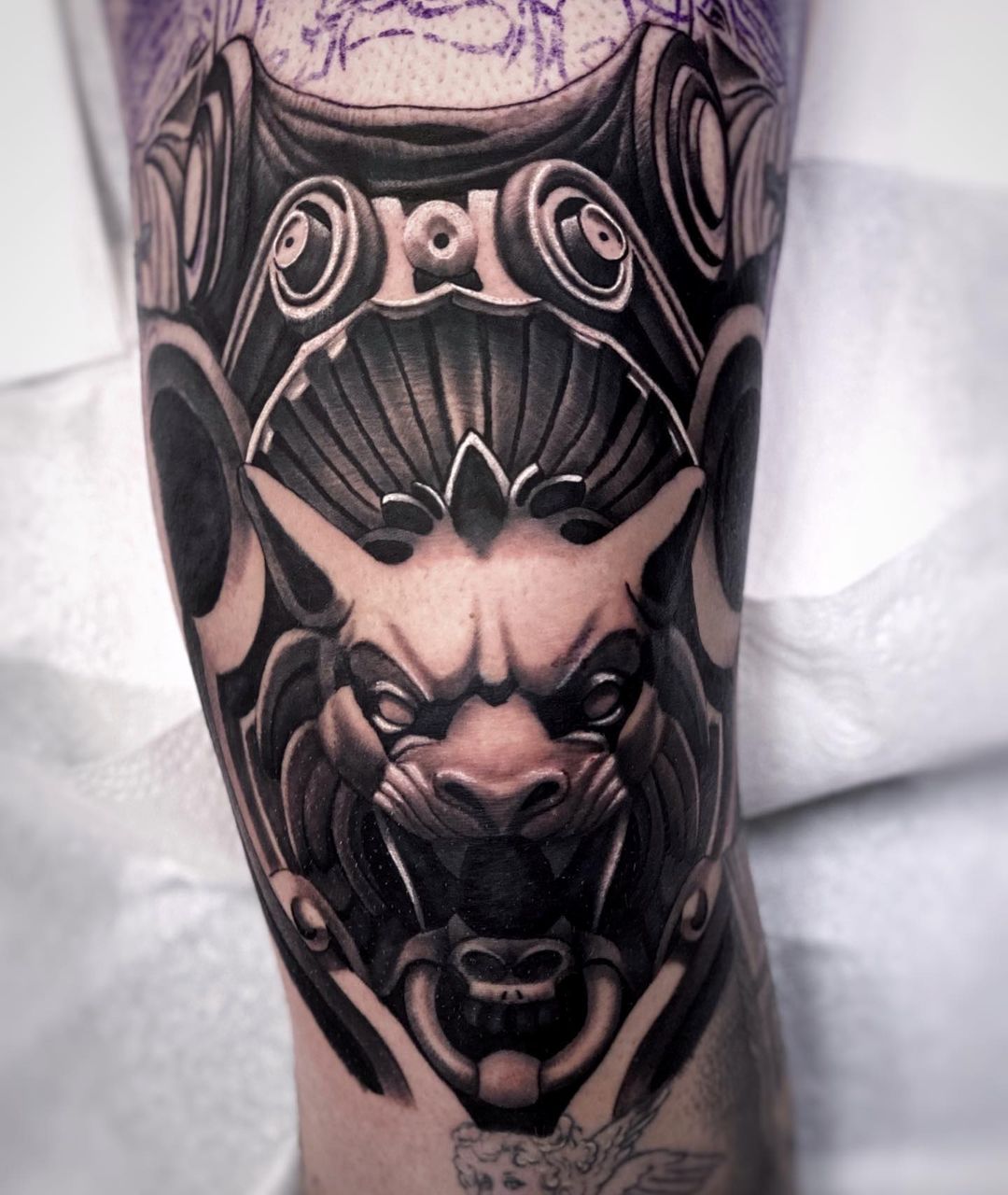 Gargoyle Designs Black Ink Tattoo