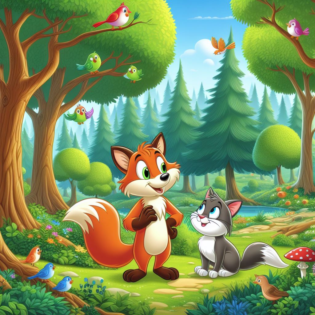 fox and cat