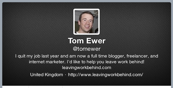 Tom Ewer no Twitter