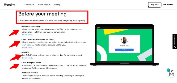 GoToMeeting features