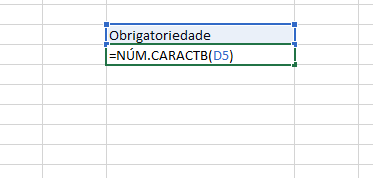 Fórmulas Excel =NÚM.CARACTB()