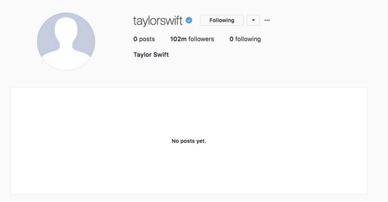 taylor swift instagram page