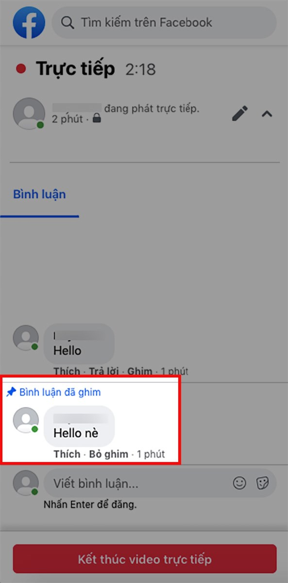 cách ghim bình luận trên facebook