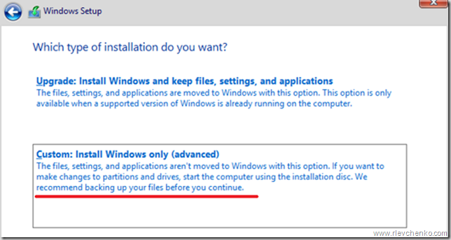 Windows server 2016 installation wizard