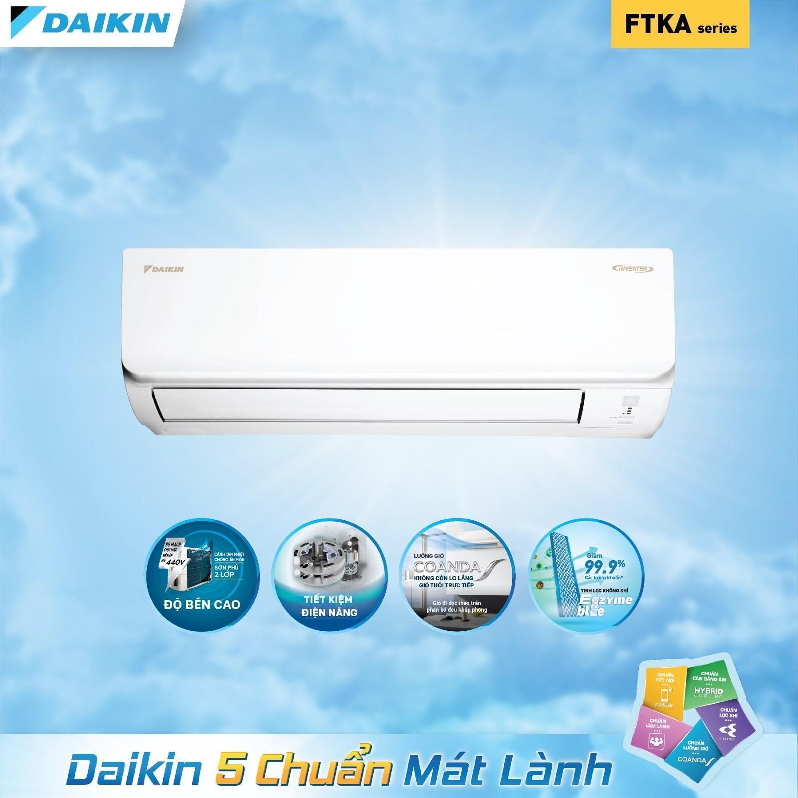 Máy điều hòa Daikin FTKA <span class='marker'>sở hữu</span> dàn nóng và dàn lạnh hoạt động êm ái <span class='marker'>sở hữu</span> lại cho bạn <span class='marker'>1</span> giấc ngủ ngon.