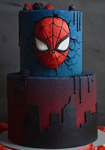 bolo do homem-aranha para aniversário infantil