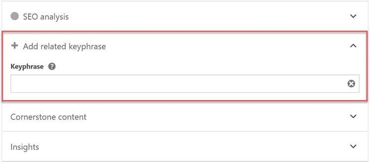 tính năng add related keyphrase của yoast seo premium
