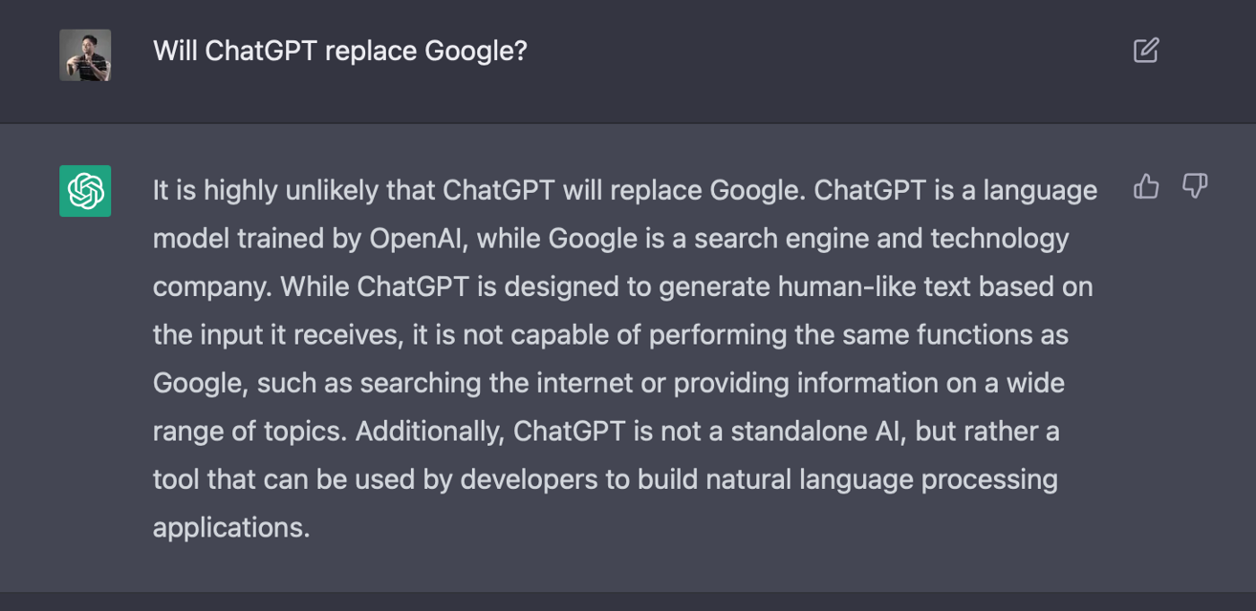 Will ChatGPT replace Google?