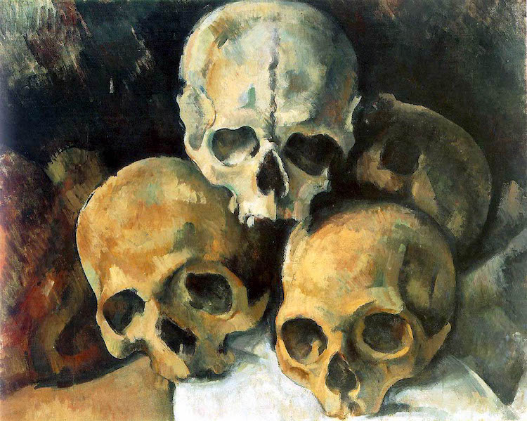 Cezanne Painting of a Pyramid of Skulls