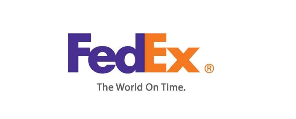 logotipo de fedex con eslogan
