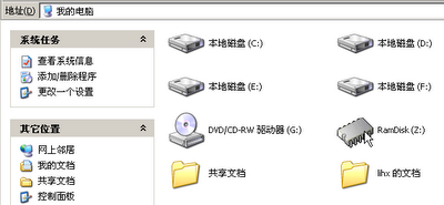 RAM disk添加后的盘符