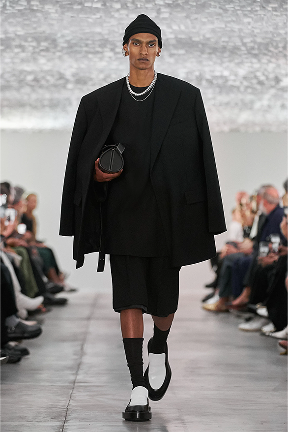 Another look of a guy rocking the  coat for Jil Sander