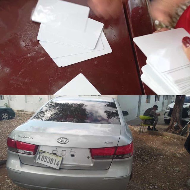 Policía apresa en Barahona a cuatro presuntos delincuentes y les ocupa 103 tarjetas Supérate, un carro y otras evidencias